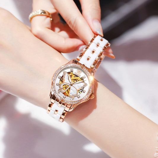Flag Village Ladies Automatic Mechanical Watch Gift Box Set