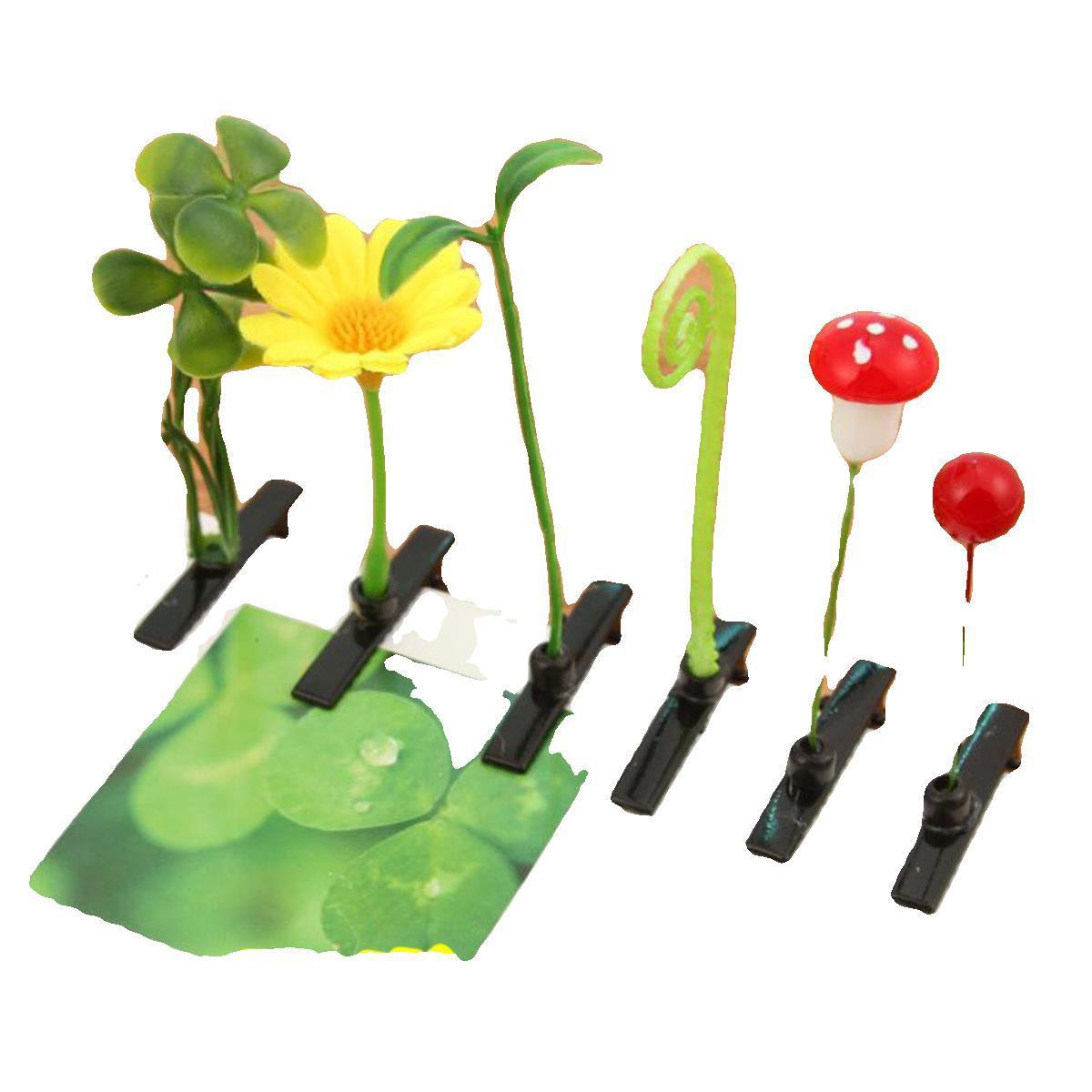 Flag Village Plastic Cute Grass Barrettes Funny Bean Sprout Class Kindergarten Gifts Spring Clip