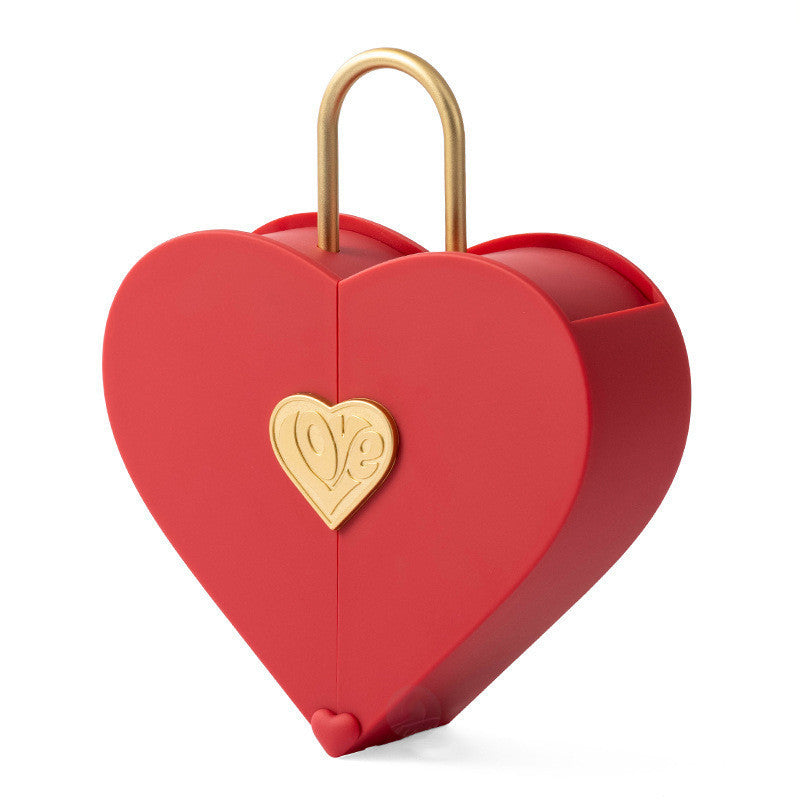 Flag Village Creative Set Jewelry Box Portable Heart-shaped Double
