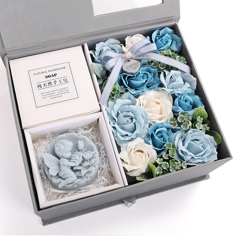 Flag Village Soap Flower Box Tanabata Valentine's Day Gift Creative Birthday Rose