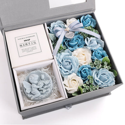 Flag Village Soap Flower Box Tanabata Valentine's Day Gift Creative Birthday Rose