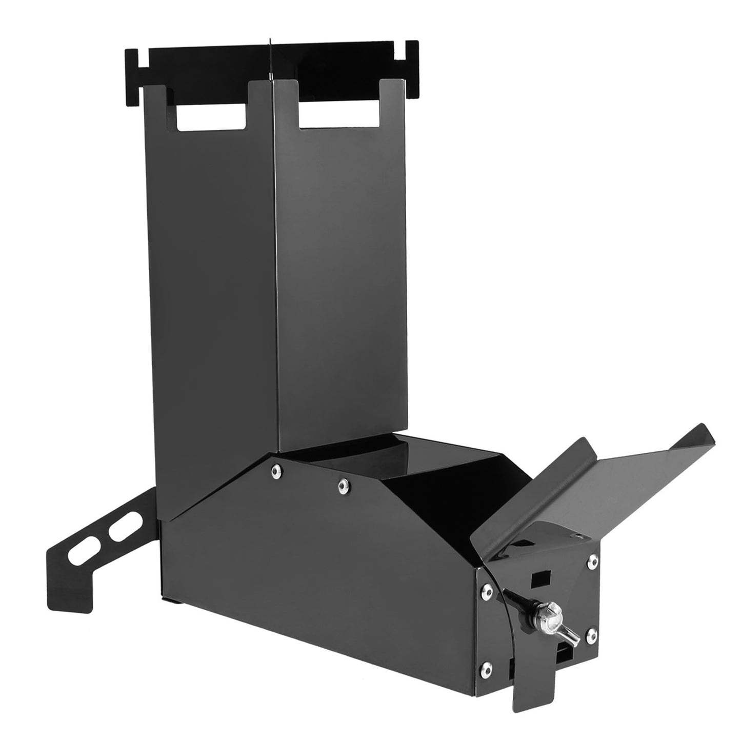 Flag Village Black Titanium Portable Stainless Steel Folding Camping BBQ Wood Stove