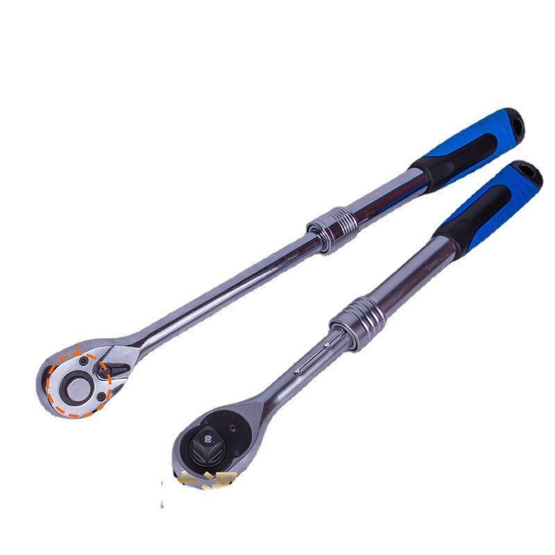 Flag Village Auto Tools Telescopic Ratchet Automatic Two-way Fast Wrench 72 Teeth Auto Repair Tools