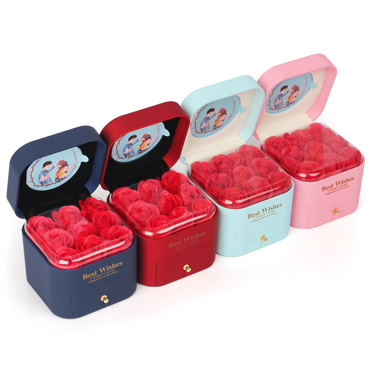 Flag Village Tanabata Romantic Valentine's Day Ring Pendant Gift Box