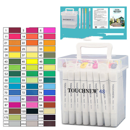 Flag Village TOUCH NEW7 Generation Double-headed Oily Marker Set Student Painting Colored Pen Gift Box