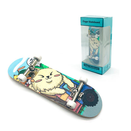 Flag Village Professional Finger Skateboards DIY Toys Skate Park Tech Parts Deck Stunt Metal Bracket Bearing Wheel Tabletop Toys Gifts