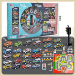 Flag Village Alloy Metal Car Model Non-duplicate Children's Simulation Model Car Set High-grade Gift Box
