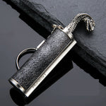 Flag Village Creative Metal Keychain Lighter Wild Fire Ten Thousand Times Use Kerosene Lighters Gifts For Men