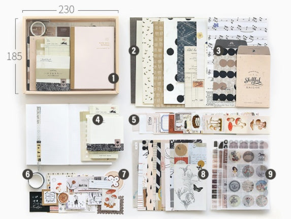 Flag Village Hand Ledger Gift Box Cute Simple Set Notebook