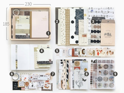 Flag Village Hand Ledger Gift Box Cute Simple Set Notebook
