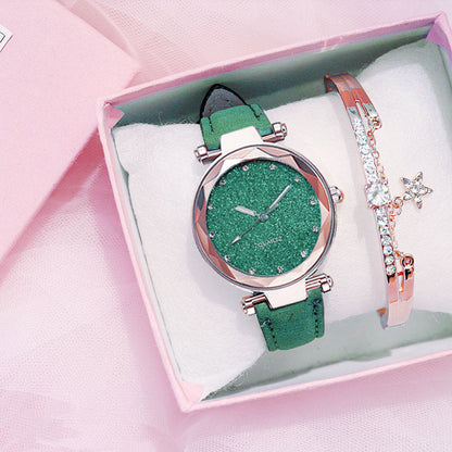 Flag Village Ladies Bracelet Electronic Watch Gift Box Set