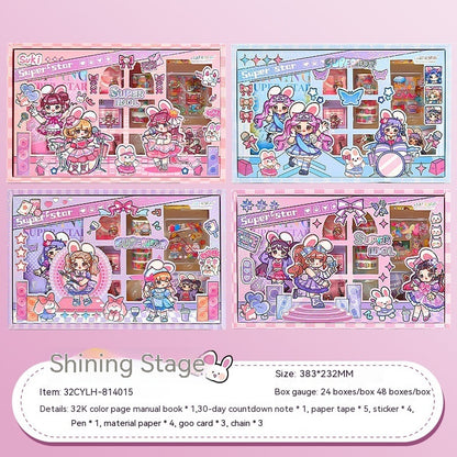 Flag Village 32K Journal Book Full Set Notebook Suit Gift Box