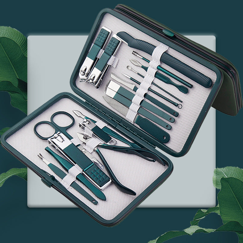 Flag Village Pedicure Knife Nail Clippers Set Box Manicure Implement Nail Clippers Set For Manicure