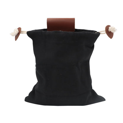 Flag Village Leather Foraging Bag Mushroom Foraging Bag Canvas Foraging Pouch Collapsible For Hiking Camping Hunting Foraging Bag