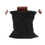Flag Village Leather Foraging Bag Mushroom Foraging Bag Canvas Foraging Pouch Collapsible For Hiking Camping Hunting Foraging Bag