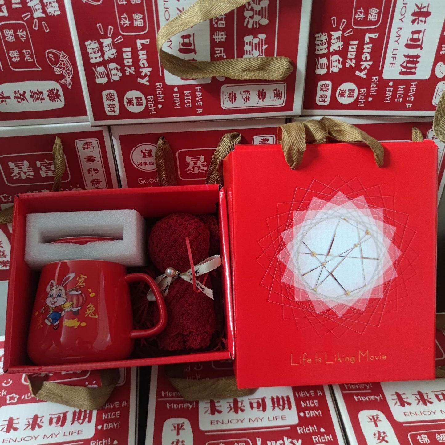 Flag Village Ceramic Cup Gift Box Opening Gift Activity Gift Wedding Favors