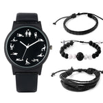 Flag Village Men's Gift Box Set Watch Fashion Watch Bracelet Set Quartz