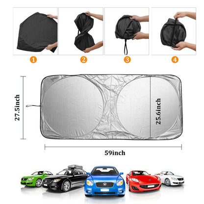 Flag Village Auto Tools Foldable Car Front Rear Window Windshield Sun Shade Shield Cover Visor UV Block
