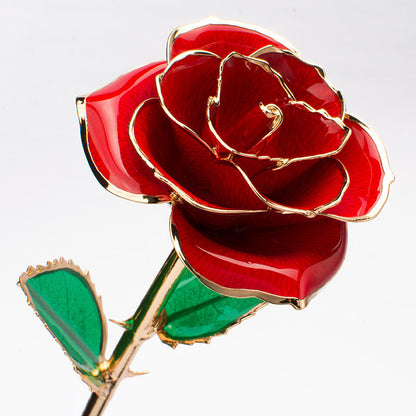 Flag Village 24K Gold-plated Rose Flower With A Gift Box Valentine's Day Gift
