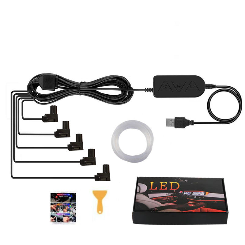 Flag Village Auto Tools Car USB Atmosphere Light Modification Center Control Instrument Panel