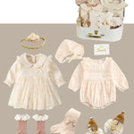 Flag Village Newborn Gift Box Spring And Summer Suit Girl Baby Full Moon Gift