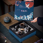 Flag Village Ceramic Kung Fu Tea Set Gift Box Set Business Small Gift