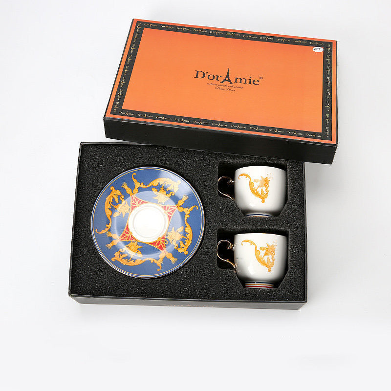 Flag Village Fashion Small Turkish Coffee Cup And Saucer Tea Set Gift Box