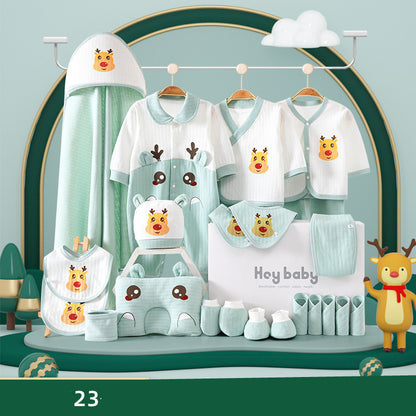 Flag Village Pure Cotton Baby Clothes Set Gift Box