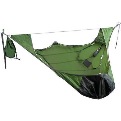 Flag Village Flat Sleep Hammock Tent With Bug Net And Suspension Kit Outdoor Camp Super Long Camping Portable Hammock