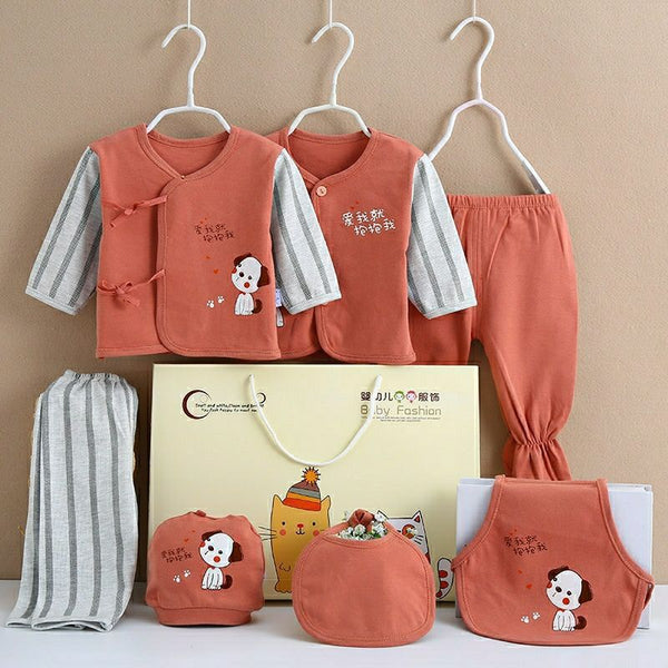 Flag Village Pure Cotton Baby Clothes Spring And Autumn Summer Children Gift Box Set