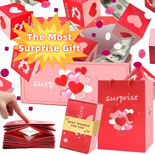 Flag Village Surprise Box Gift Box Explosion Gift Box Surprise Bounce Box Diy Folding Paper Box Money Box Birthday Christmas Anniversary Gift