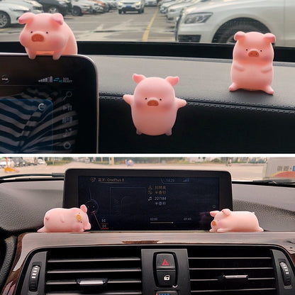Flag Village Auto Tools Cute Cartoon Pig Car Accessories