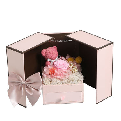 Flag Village Double Door Eternal Flower Stud Gift Box