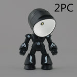 Flag Village Cute LED Hero Table Lamp Mini Portable Cool Mecha Cute Robot Night Light Bedroom Home Decoration Kids Boys Gifts