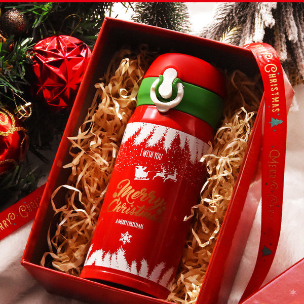 Flag Village Christmas Female Thermos Cup Gift Box Set Birthday