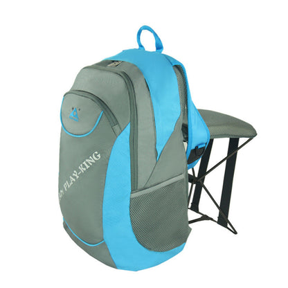 Flag Village Outdoor Backpack Hiking Camping Trekking Travel Shoulder Bag Multi-functional Large Capacity Camping Bag Folding Chairs