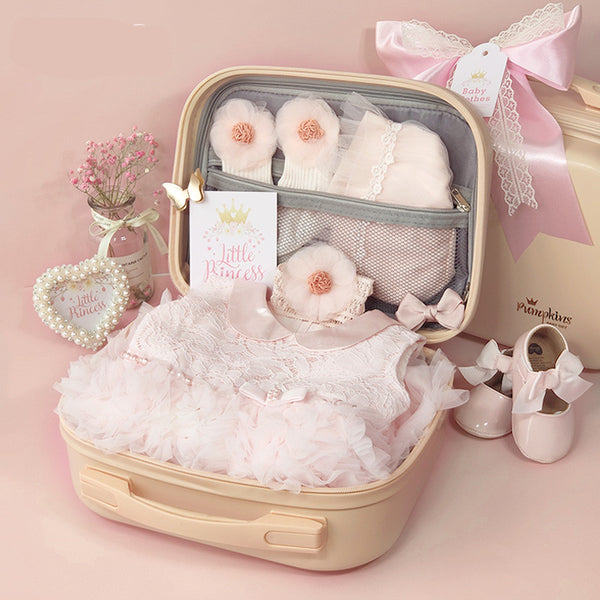 Flag Village Baby High-end Gift Box Little Princess Dress Lace Dress Suit
