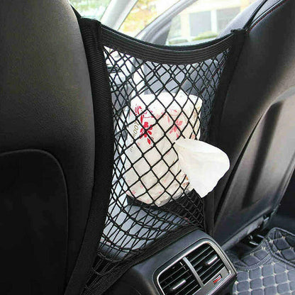 Flag Village Auto Tools Universal Car Trunk Storage Net Bag Cargo Back Seat Mesh Organizer Holder Mesh