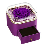 Flag Village Valentines Day Rose Flower Drawer Jewelry Box Earrings Ring Necklace Storage Valentine's Day Gift Box Romantic Jewelry Packaging Box