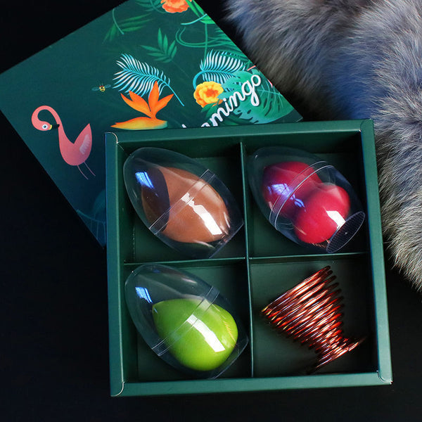 Flag Village Gift Box Cosmetic Egg Set Super Soft Smear-proof Makeup Tools