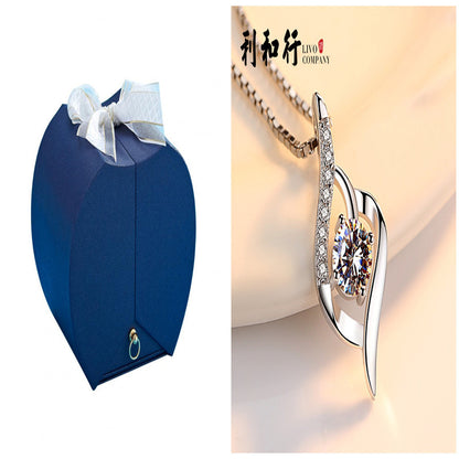 Flag Village Creative Eternal Flower Necklace Ring Double Gift Box