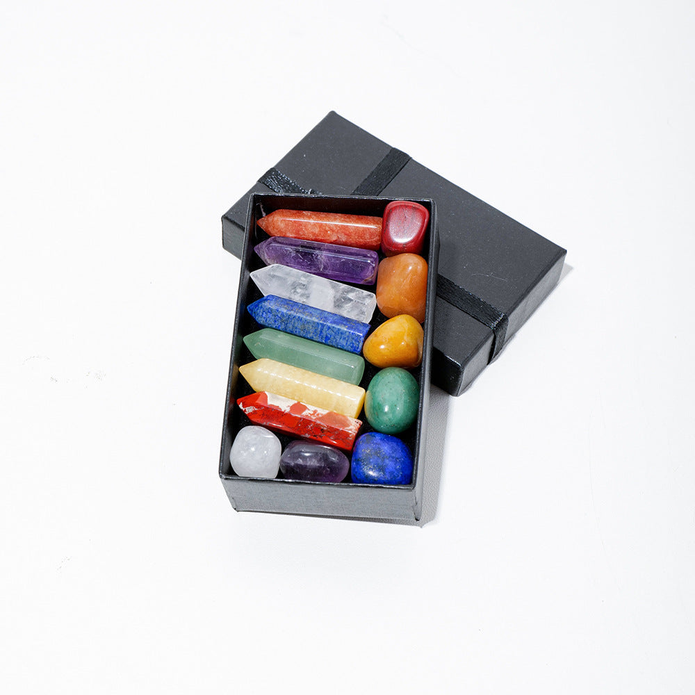 Flag Village Desktop Decoration Original Stone Gift Box Set Ornaments
