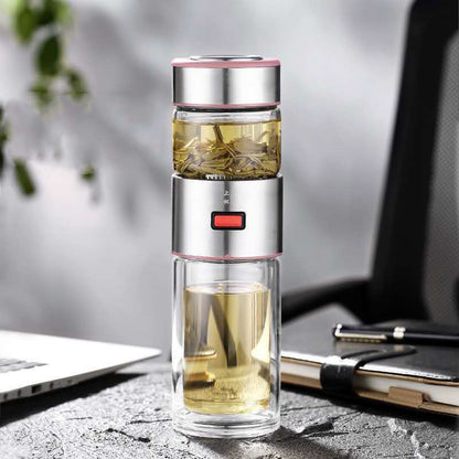 Flag Village Car Tea And Water Separation Glass Portable Gift Box Set