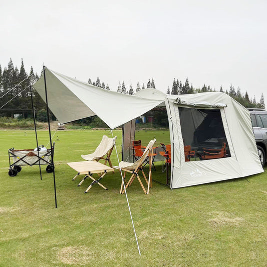 Flag Village Outdoor Self-driving Travel Camping Barbecue Car Tail Extension Tent Multi-person Rain-proof Sunshade Trunk Tent