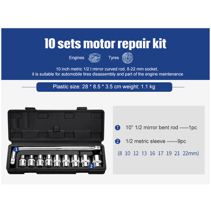 Flag Village Auto Tools Socket Ratchet Wrench Set Repair Tools