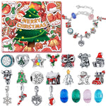 Flag Village Christmas Countdown Calendar Gift Box Set Diy Beaded Bracelet