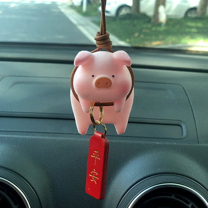 Flag Village Auto Tools Cute Cartoon Pig Car Accessories
