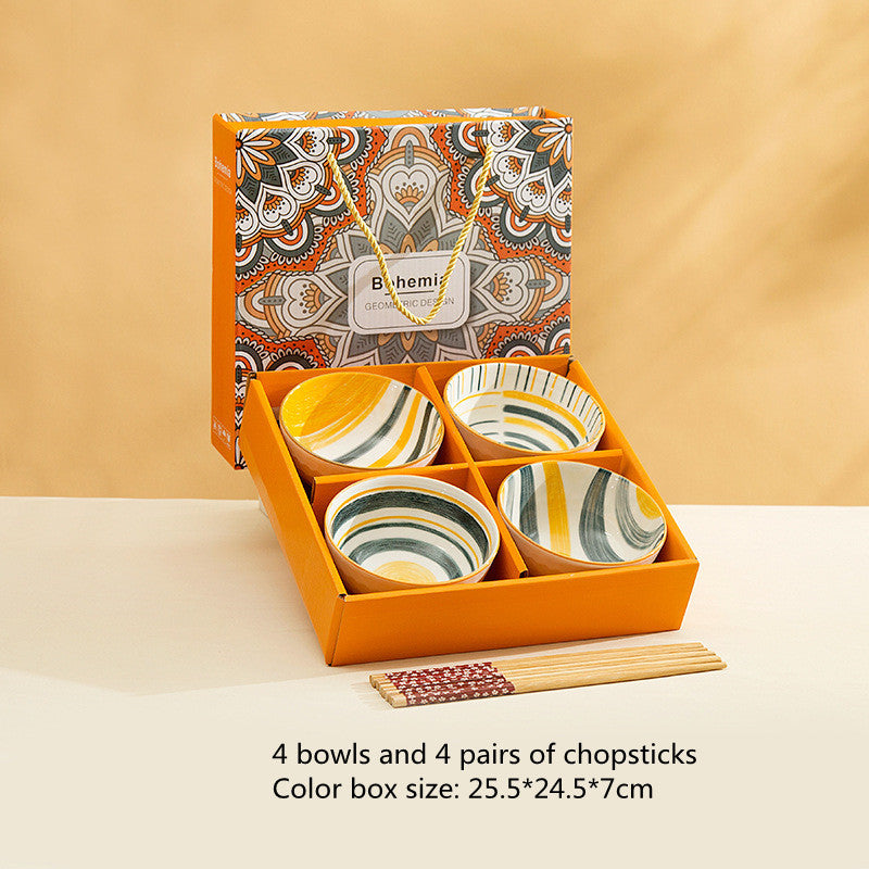 Flag Village Galaxy Planet Tableware Set Gift Color Box