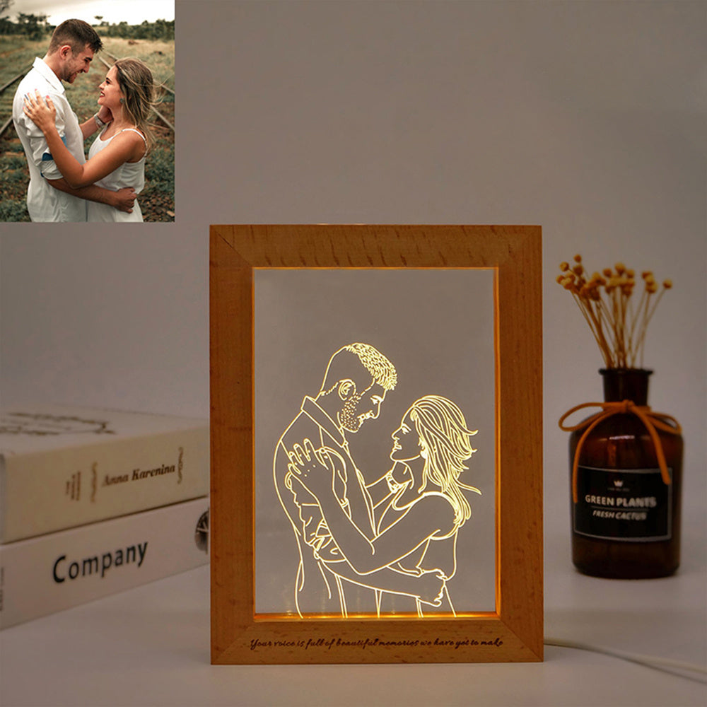 Flag Village Photo Frame Night Light Creative Gifts Customized Children's Gifts