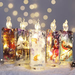 Flag Village Christmas Transparent Electronic Candles Decorative Gifts